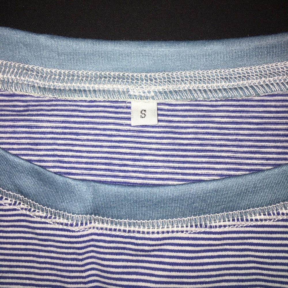 NWOT Multicolored Striped Oversized Top - Picture 8 of 9